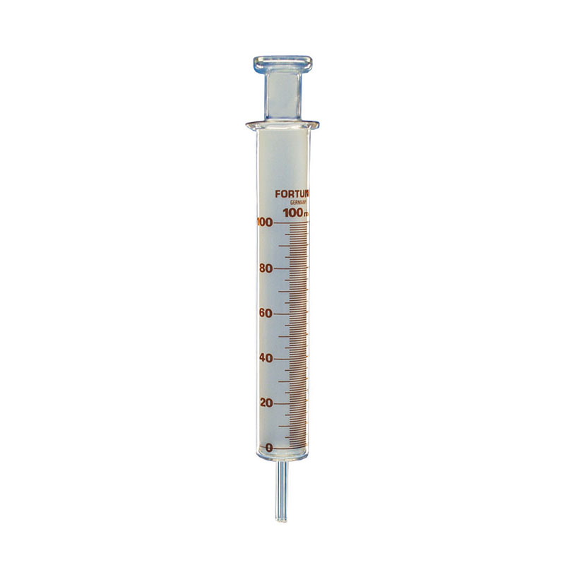 Gas Syringe, FORTUNA 50 ml 0.5 ml, with capillary tube Poulten Graf